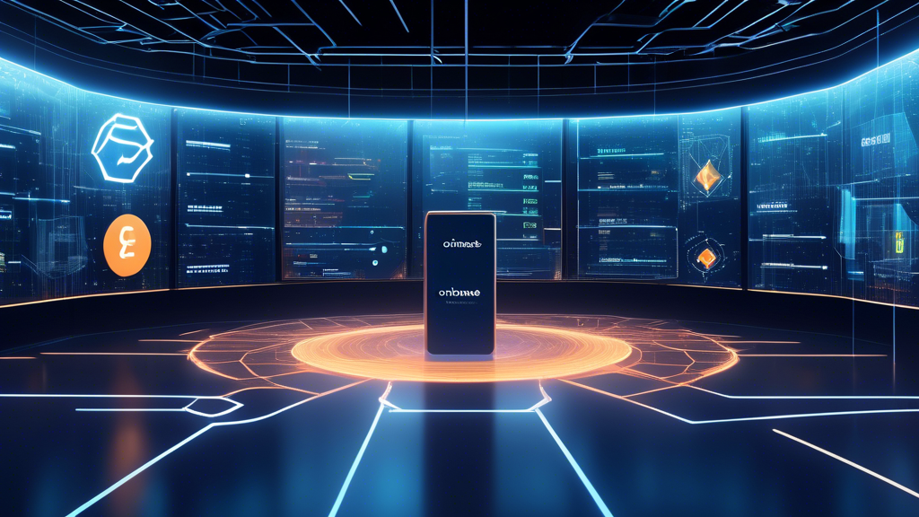 An illustrated digital dashboard displaying a novel blockchain adoption metric graph, with Coinbase logo in the corner, in a futuristic cyber data center environment, highlighting areas unaffected by airdrop distortions.